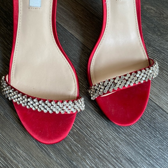 Red Stiletto Heeled Sandal 9M - Picture 4 of 15